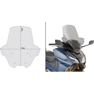 D1186S plexi kouřové Honda Forza 750 (21-24), vxš - 545x570 mm, vyšší o 20 mm | Zboží Auto