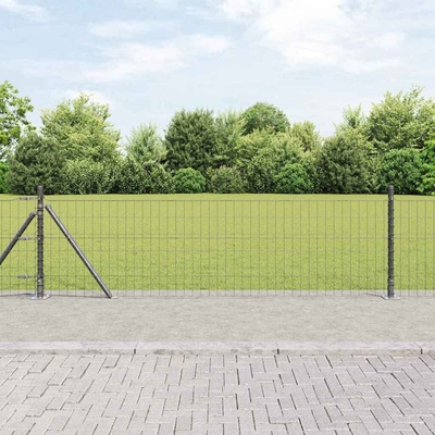 OMAXI Evropský plot s betonovou základnou 10 x 0,6 m Šedá Síťovina 242624