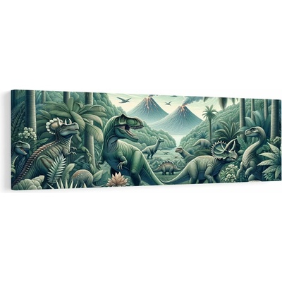 Obraz divoký svet dinosaurov