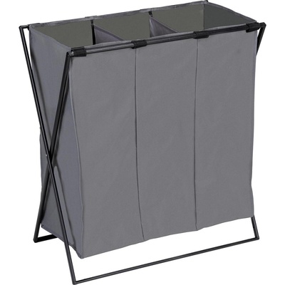 Wenko 71297800 - Кош за пране TRIO 69x76 cm сив/черен (WE0476)