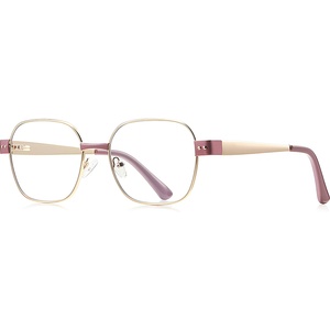 Techsuit Очила за компютър Techsuit Anti-Blue Light Glasses Reflex PC (3172) - дамски, правоъгълни - Розов / Златист