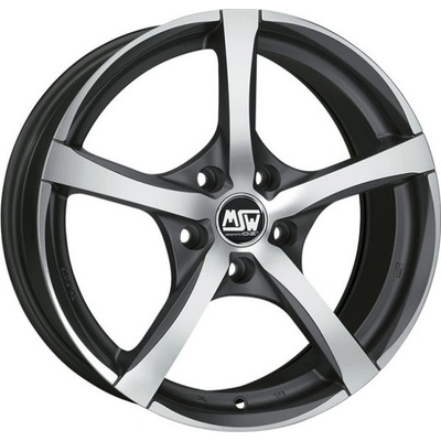 MSW 23 7x16 5x115 ET35 matt gunmetal polished