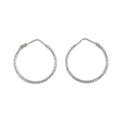 Infinitysilver stříbrné náušnice kruhy broušené SE221223