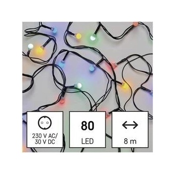 Emos D5AM05 80 LED cherry řetěz kuličky 8 m venkovní i vnitřní multicolor programy