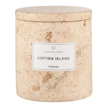 blomus Ароматна свещ FRABLI, размер L - аромат Cotton Island - цвят Travertine (BLOMUS-65450)