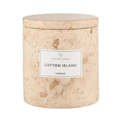 blomus Ароматна свещ FRABLI, размер L - аромат Cotton Island - цвят Travertine (BLOMUS-65450)