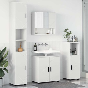 vidaXL Комплект мебели за баня 4 бр. Бяло 61 x 35 x 64 см (3392963)
