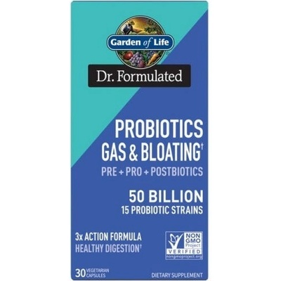 Garden of Life Dr. Formulated Probiotics Gas and Bloating Probiotiká 50 miliárd CFU 30 kapsúl