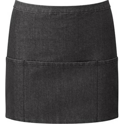 Premier Workwear Pracovní zástěra krátká s kapsami PR155 Black Denim (ca. Pantone 532C) 60 x 33 cm