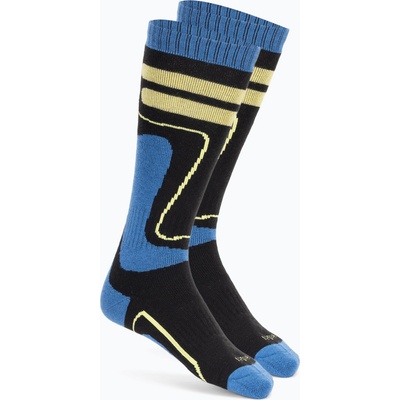 KADVA Детски скиорски чорапи KADVA Woolan Jrb black/blue