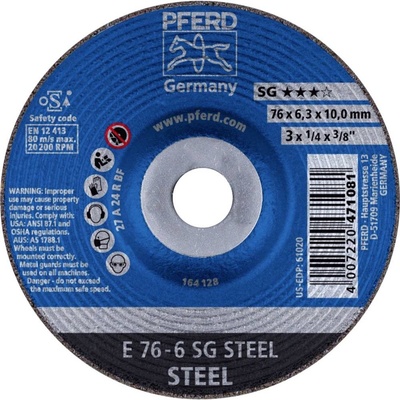 Pferd E 76-6 Brúsny kotúč lomený 76 x 10 mm 62208626 10 ks
