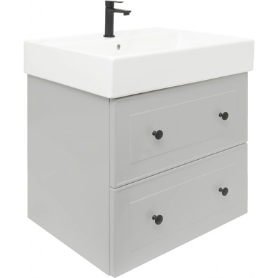 NATUREL Koupelnová skříňka s umyvadlem Naturel Forli 60x45x46 cm šedá mat FORLI60GMUSAT - FORLI60GMUSAT