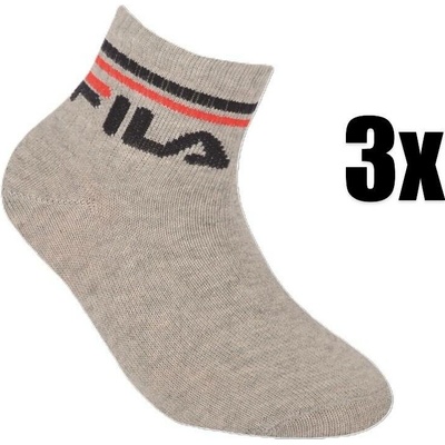Fila 3pack ponožky Junior grey