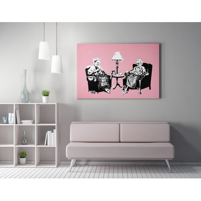 ASIR Obraz na plátně (50 x 70) Banksy Street Art – Babičky