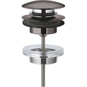 GROHE Selection Push-Open вентил за мивка, гланциран антрацит, твърд графит (65807A00)