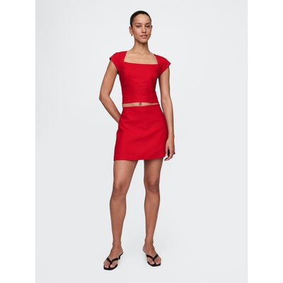 GAP Пола с къси панталони от лен GAP GAP | Cherven | ЖЕНИ | L