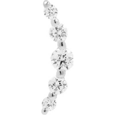 Buddha jewelry Buddha jewelry Bezzávitová koncovka piercingu Eternal ze 14 kt zlata 585/1000 se zirkonem Bílé zlato