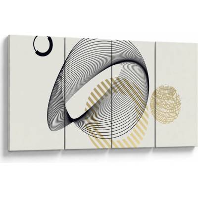 Obraz - Geometrické tvary N⁰3, štvordielne 160x80 cm