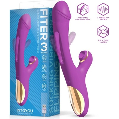 InToYou Fiter Sucking with Flipping Tongue 3 Motors Purple