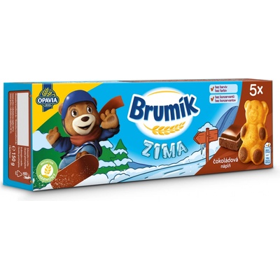 Opavia Brumík Jemné pečivo s čokoládovou náplňou 5 ks 150 g