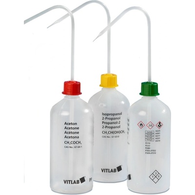 Tryska s potiskem Aceton, 500 ml, úzký hrdlo GL25 – PE-LD