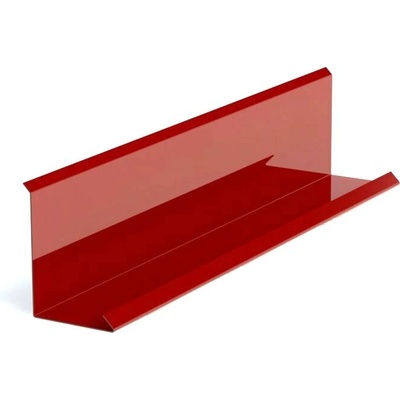 Lemování zdí klasik r.š.333mm pozinkované Lakované RAL 3011 červenohnědá s folií dl.2m