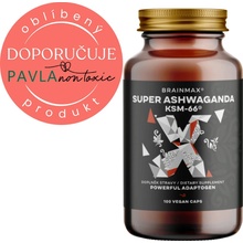 BrainMax Super Ashwagandha extrakt KSM-66 100 rostlinných kapslí