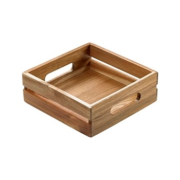 Horecano Дървена касетка от акация 20x20x7cm(S5003) (0143128)