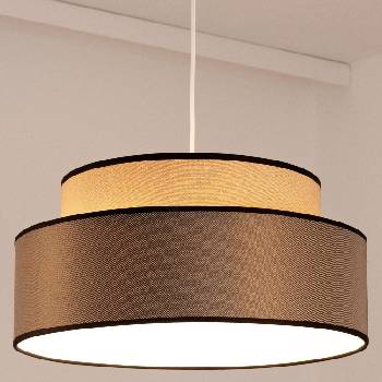 BELIS Пендел GRACE 1xE27/60W/230V Ø 40 см бежов/кафяв (BE0885)