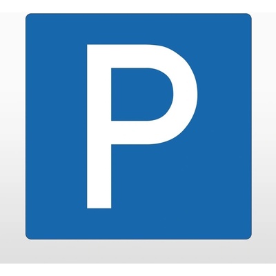 Samolepicí protiskluzové značení na vozovky, parkovací plocha – PVC, modrá, 800×800 mm