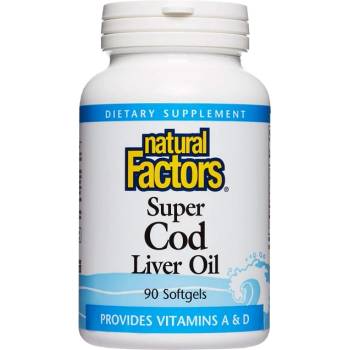 Image 1 of Natural Factors Super Cod Liver Oil 1100 mg [90 Гел капсули]