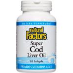 Natural Factors Super Cod Liver Oil 1100 mg [90 Гел капсули]