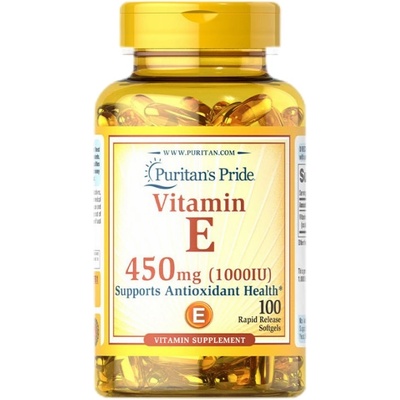 Puritan's Pride Vitamin E-1000 IU [100 Гел капсули]