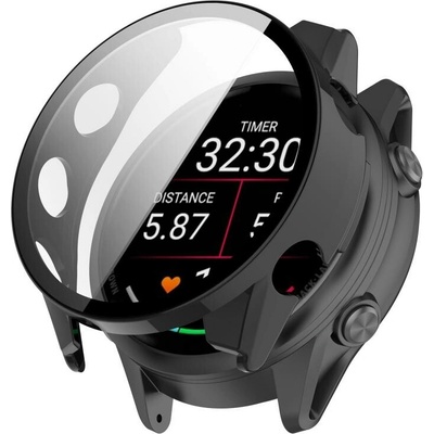 VSETKONAMOBIL 147745 PC FULL COVER Plastový kryt so sklom pre Garmin Forerunner 70 / Forerunner 170 / Forerunner 170 Music čierny