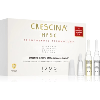 Crescina Transdermic 1300 Re-Growth and Anti-Hair Loss грижа за растеж на косата против косопад за мъже 20x3, 5ml
