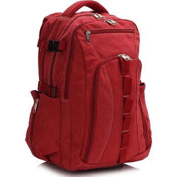 L&S fashion plátěný batoh LS00398 červená