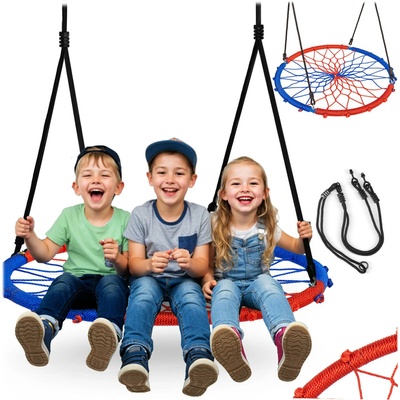 Neo-Sport Hojdací kruh SWINGO 95 cm modro červený