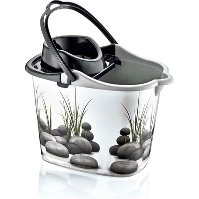 Кофа за измиване с цедка и колелца- камъни (borsai02054)