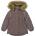 Mikk-Line Детско зимно яке Mikk-Line Kid's Winter Jacket Waist Solid with Fake Fur Winter jacket - Sparrow - размер 86 (EU) (703-6515-0112)