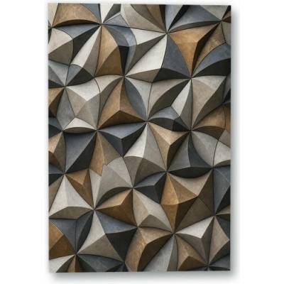 Plakát – Geometrická teselace v zemitých tónech Bez rámu Ano Bez rámu 90 × 135 cm