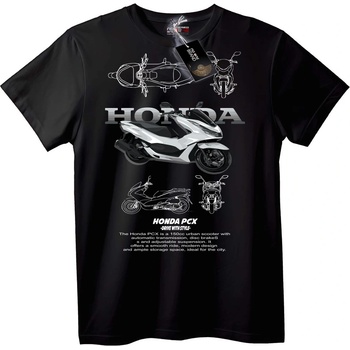 NOONEBRAND Тениска Скутер Honda PCX - L, White