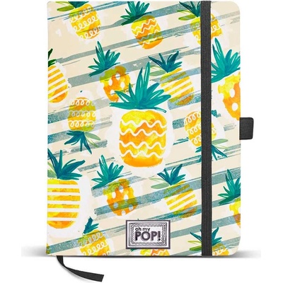 KARACTERMANIA - OMP! Бележник с ластик 14x21 см Ananas