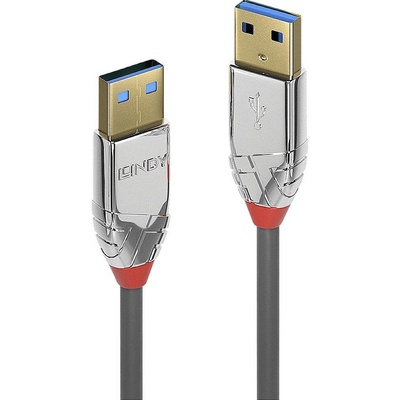 Lindy 36625 USB, USB 3.2 Gen1 (USB 3.0 / USB 3.1 Gen1) USB-A zástrčka, USB-A zástrčka, 0.5m, sivý