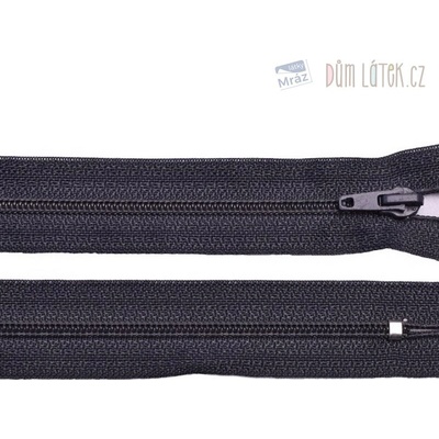 Zips špirálový 3mm nedeliteľný 30cm temne šedá