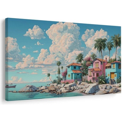 Obraz karibská idyla s palmami - 90x60