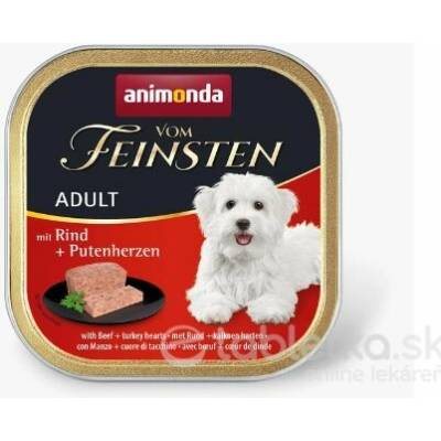Animonda Vom Feinsten Dog Adult with Beef Turkey Hearts 11 x 150 g