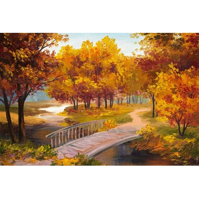 DIMEX ART Флизелинов фототапет картина - есенна гора с река 375 x 250 см