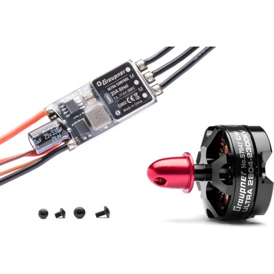 GRAUPNER Combo set Telemetrická regulace HOTT 20Amp SBEC + Ultra 2804-2300Kv levotočivý/tlač. CW