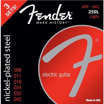 Fender 250L 9-42 3 pack Струни за електрическа китара (0730250309)