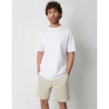 Threadbare Поларени къси панталони Threadbare Men's Fleece Jogger Shorts - Stone
